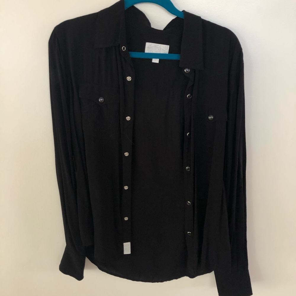 True religion black over shirt